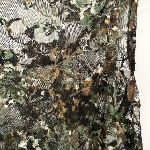 See Through Lace Almost Famous Olive Color Floral Tank. Size M. NWT. - Picture 5 of 9